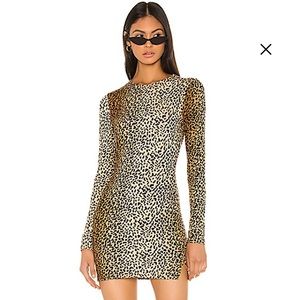 REVOLVE superdown Long Sleeve Leopard Cheetah Print Dress